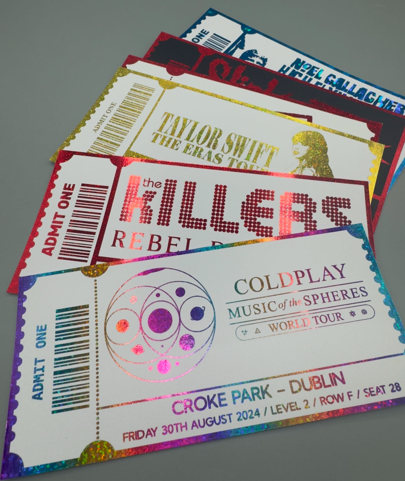 Concert/Gig foiled ticket