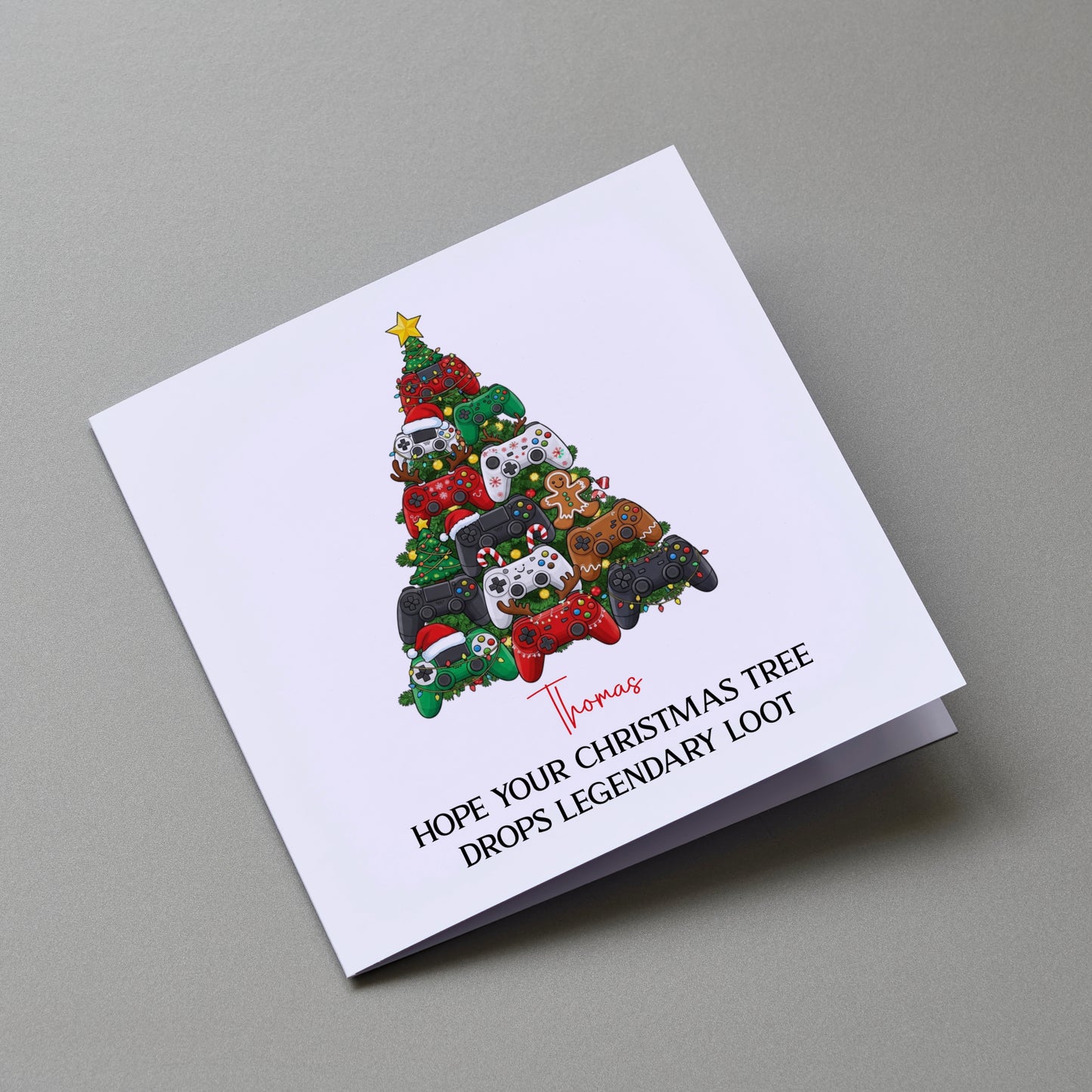 Gamer - Personalised Christmas Greeting Card
