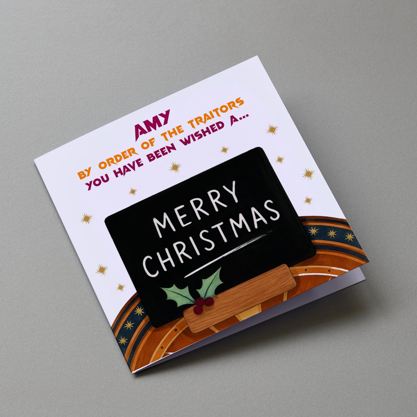 Traitors - Voting board Christmas Greetings Card