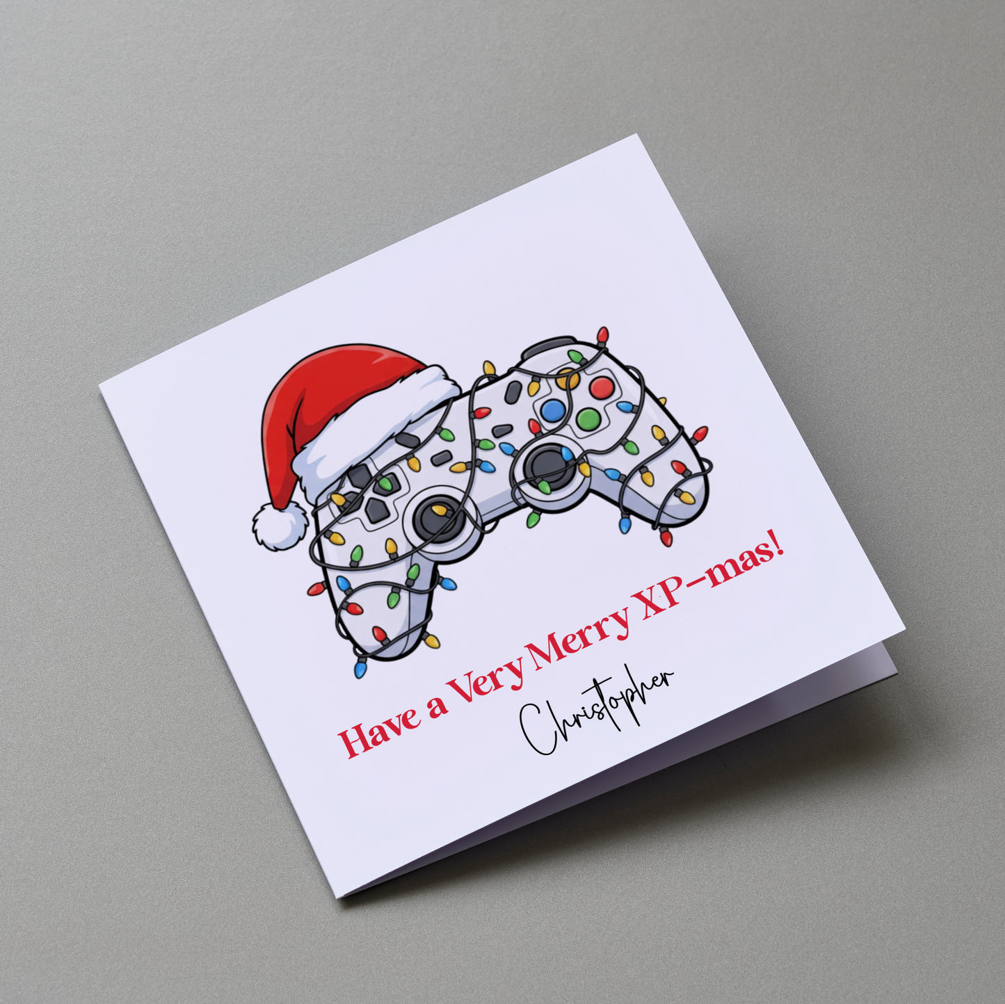 Gamer - Personalised Christmas Greeting Card