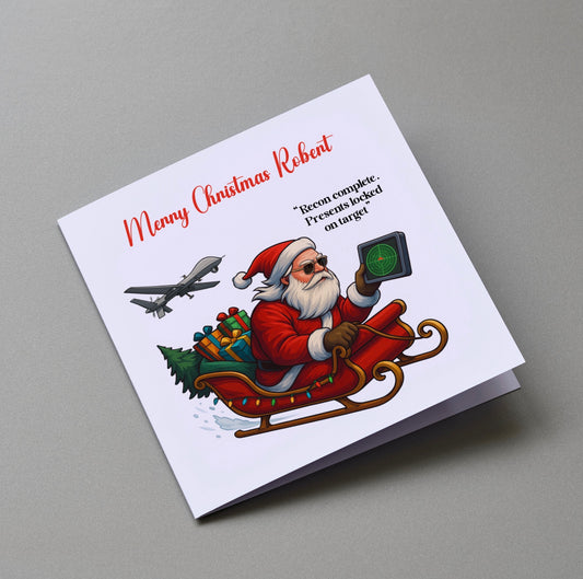Call of Duty/Battlefield UAV - Personalised Christmas Greeting Card