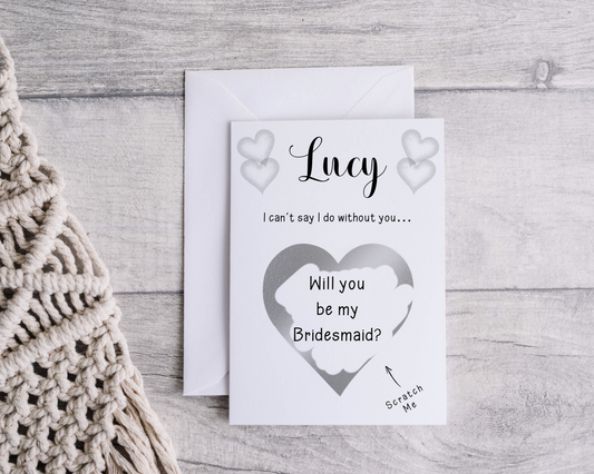 A close-up of a beautifully designed Personalised Surprise Scratch Card featuring intricate patterns and elegant typography, ready to reveal a hidden surprise when scratched.