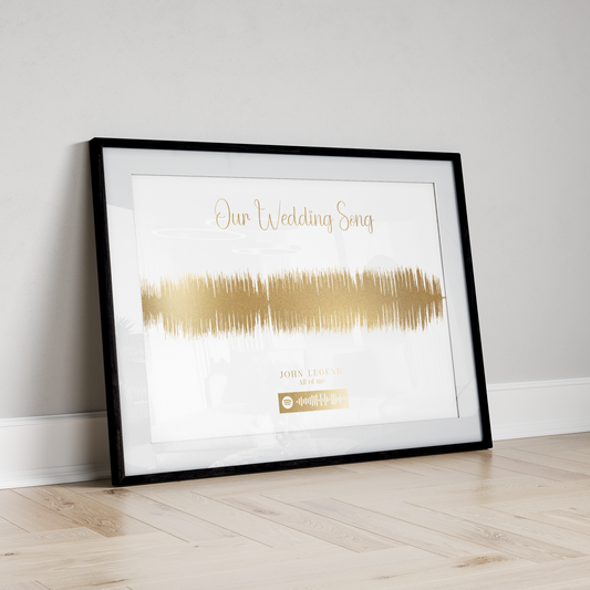 Music Soundwave Foil Print