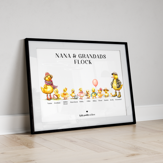 Personalised "Grandparents Flock" Picture