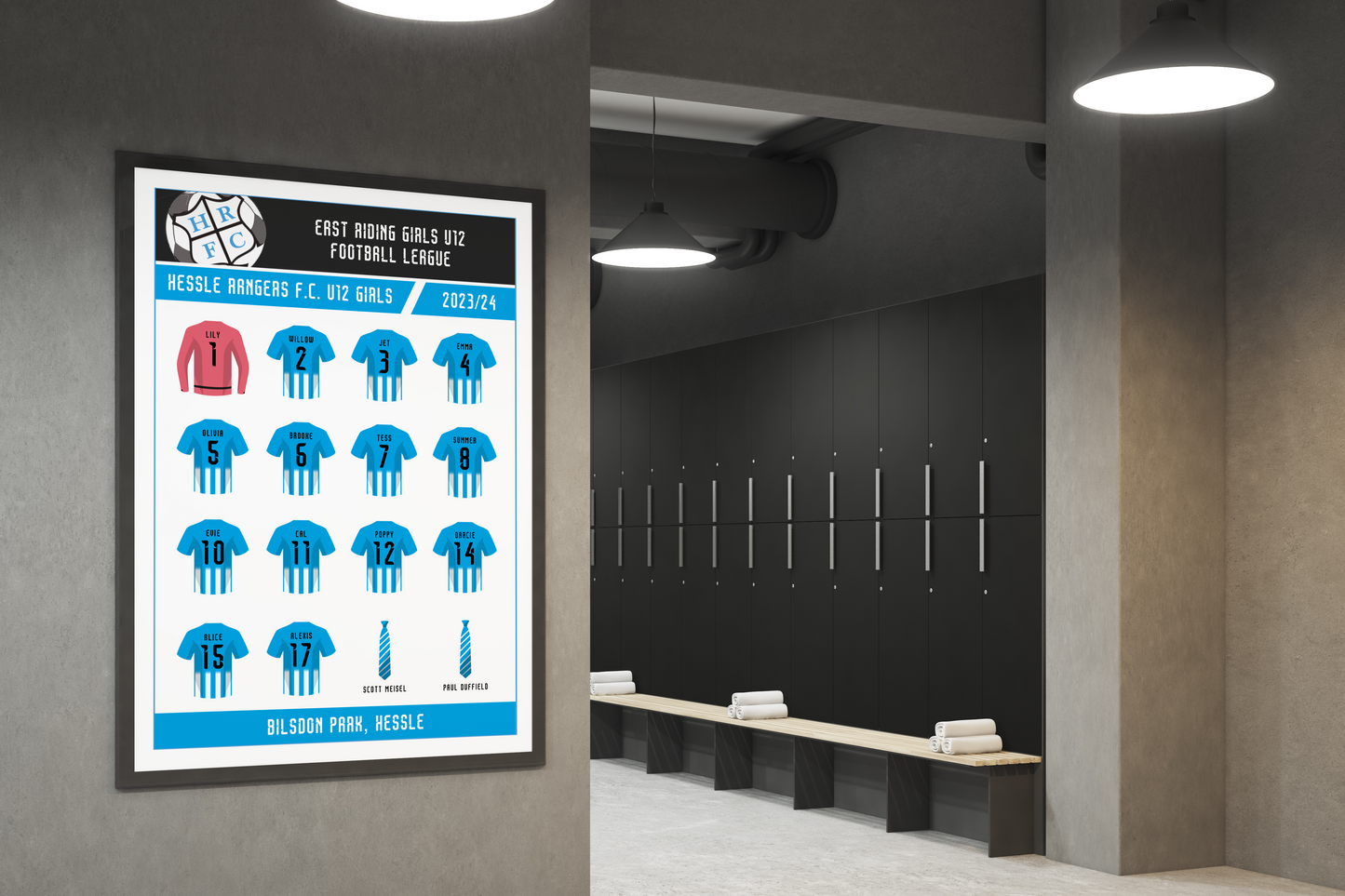 Personalised Hessle Rangers Team Print