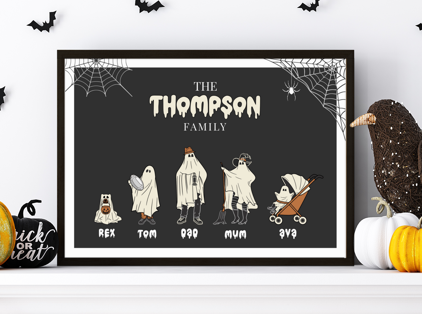 Halloween Ghost Family Print