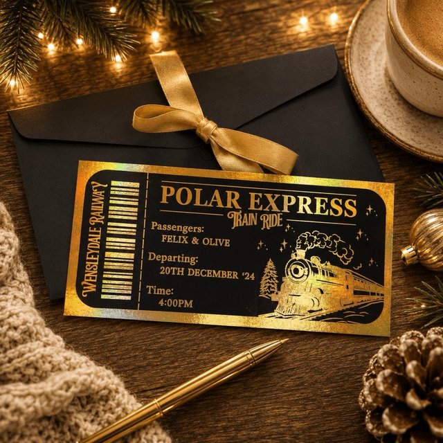 Polar Express Foiled Gift Ticket