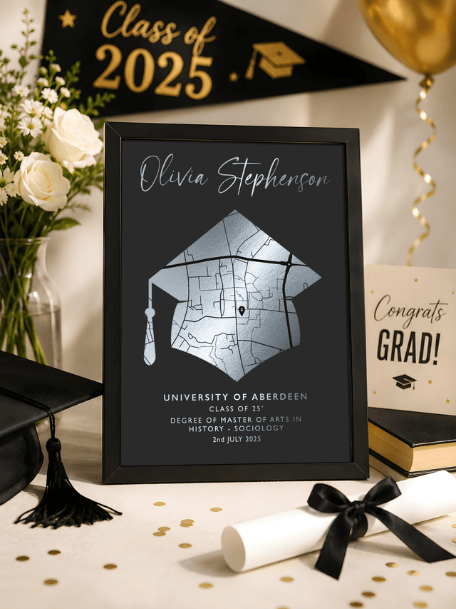 Personalised Foiled Graduation Print