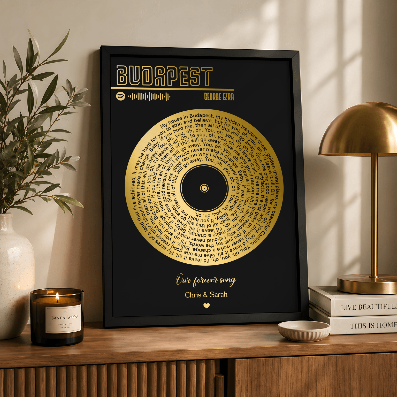 Personalised Spotify Lyric Prints: A Song That Means Something