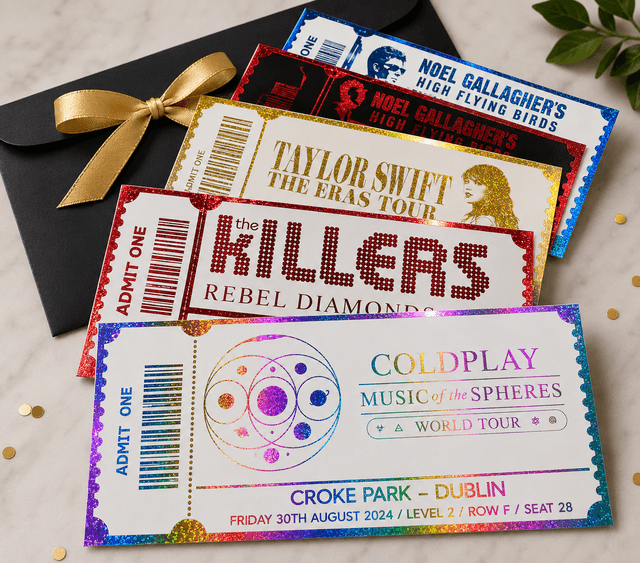 Personalised Gig / Concert Foiled Ticket