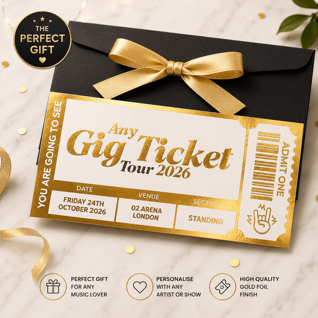 Personalised Gig / Concert Foiled Ticket
