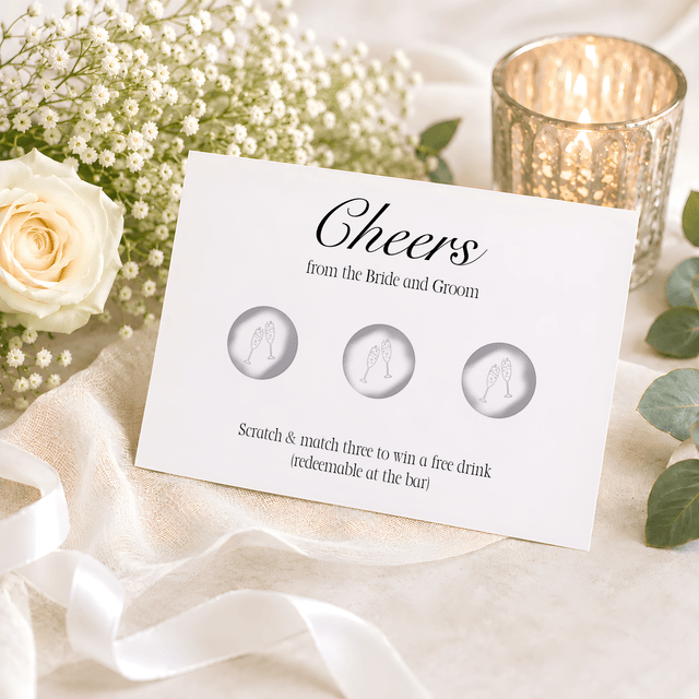 Personalised Wedding Favour Scratch Card - Picture Scratch