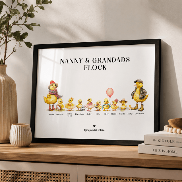 Personalised "Grandparents Flock" Picture