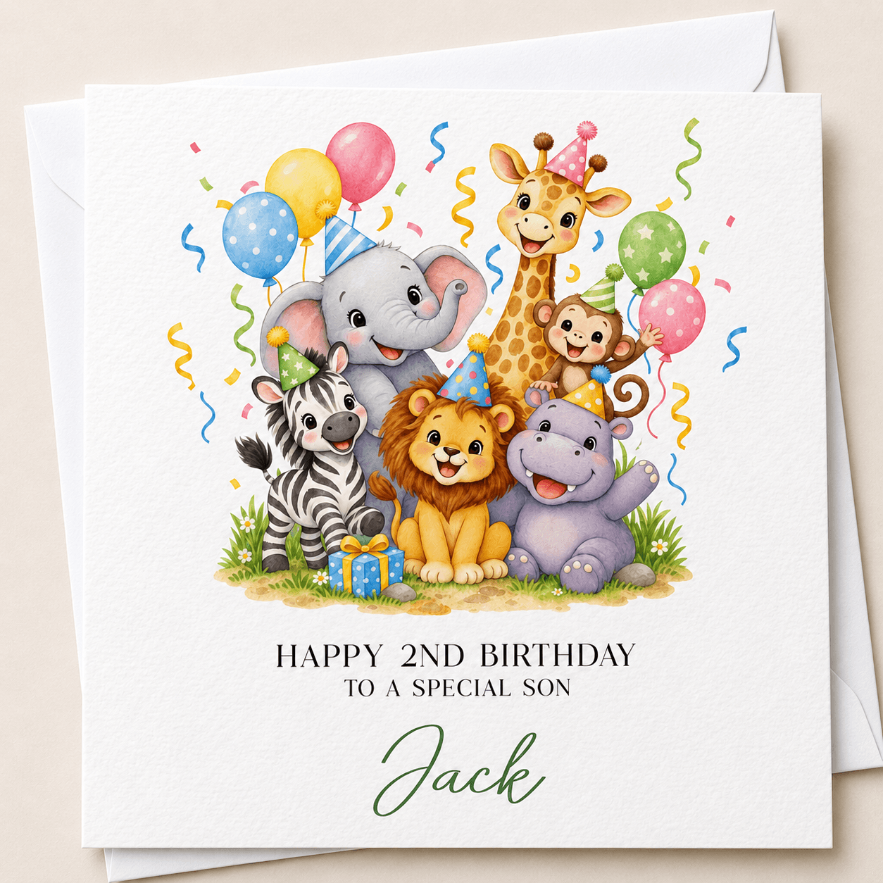 Personalised Safari Birthday Card