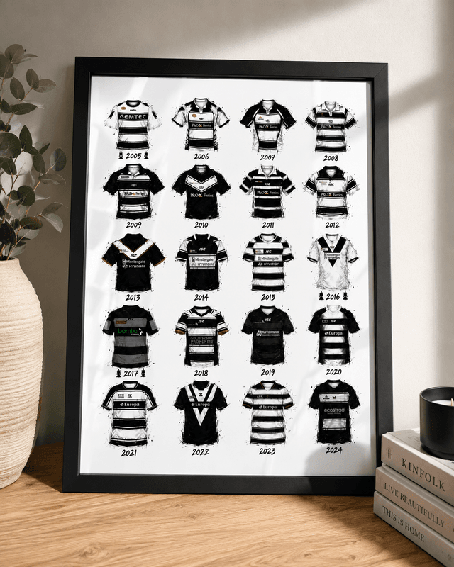 Hull FC Home Shirts 2005–2024 | Hand-Drawn Sketch Edition