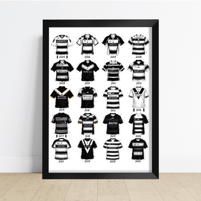 Hull FC Home Shirts 2005–2024 | Hand-Drawn Sketch Edition