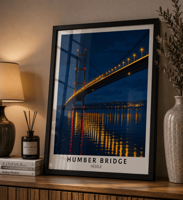Humber Bridge at Night Print – Hessle, East Yorkshire