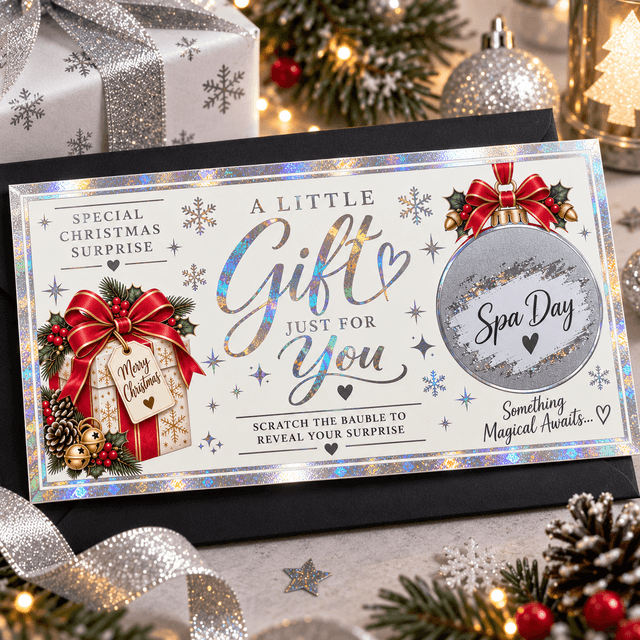 Personalised Christmas Surprise Scratch Reveal Ticket