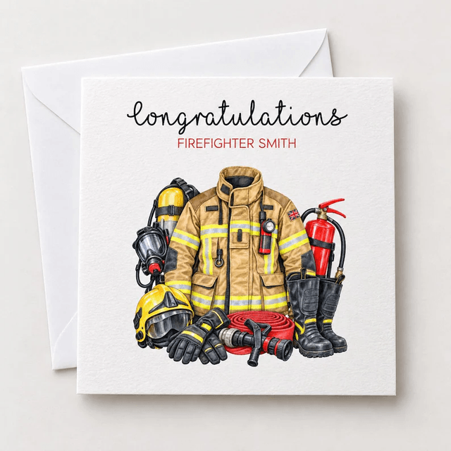 Personalised Firefighter Qualification Card