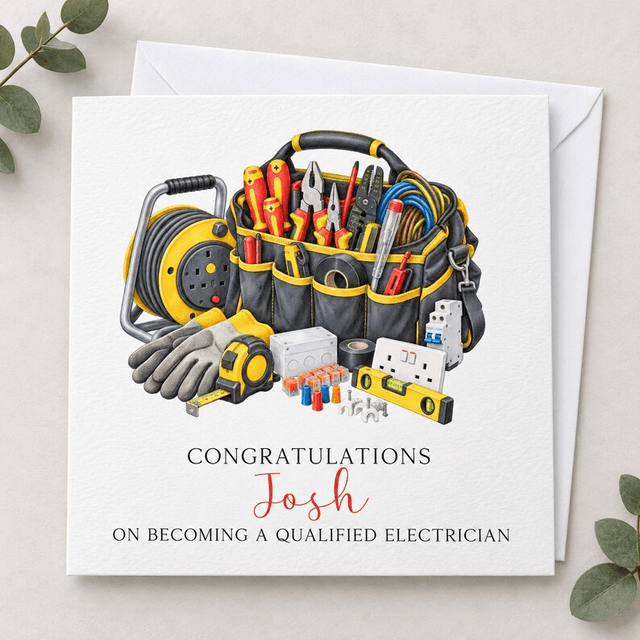 Personalised Electrician Qualification Card