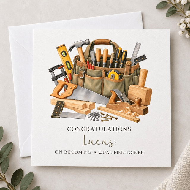 Personalised Joiner Qualification Card