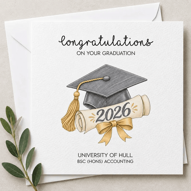 Personalised Graduation Card - Scroll Mortar Board