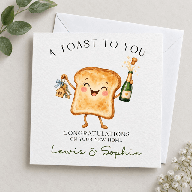 Personalised Toast New Home Card