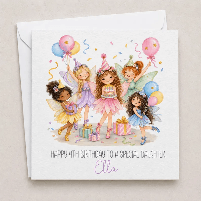 Personalised Fairy Birthday Card