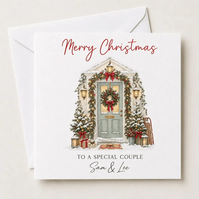 Personalised Doorway Christmas Card