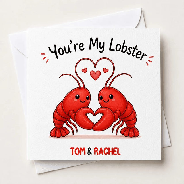 Personalised Lobster Anniversary Card
