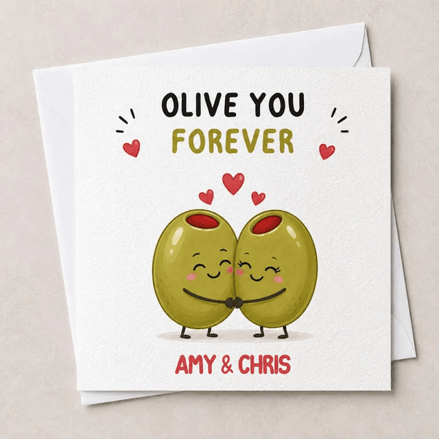 Personalised Olives Anniversary Card