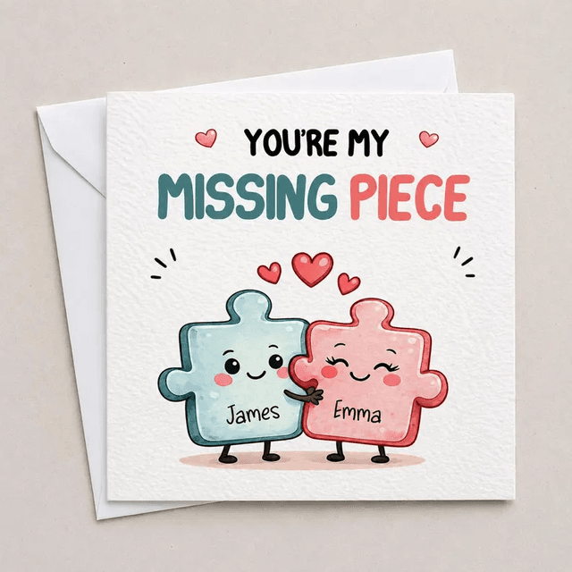 Personalised Jigsaw Anniversary Card