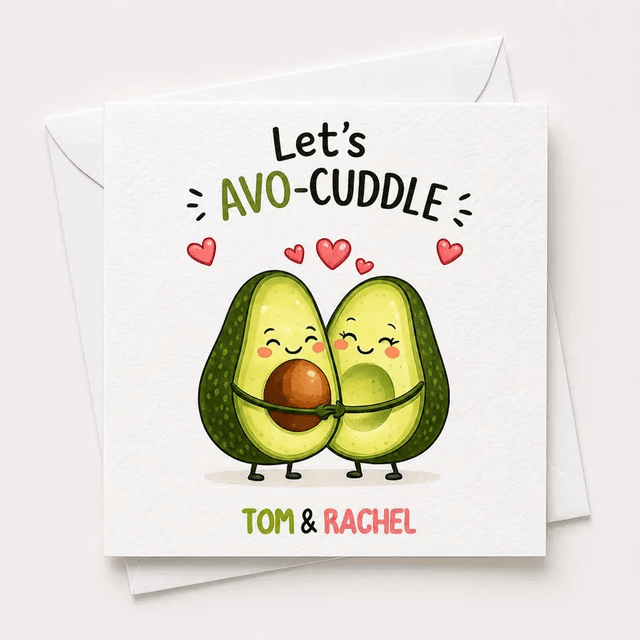 Personalised Avocado Anniversary Card