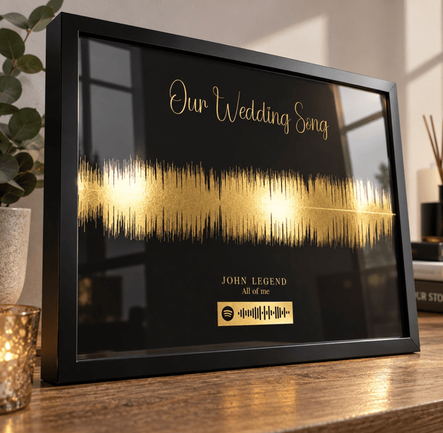 Music Soundwave Foil Print