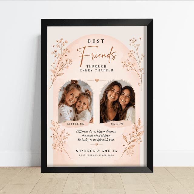 Personalised Best Friend Then & Now Photo Print