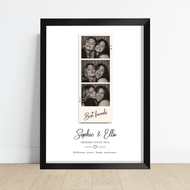 Personalised Best Friend Photo Booth Print | Custom Friendship Photo Gift