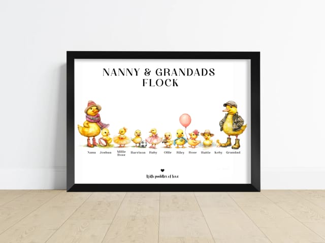 Personalised "Grandparents Flock" Picture