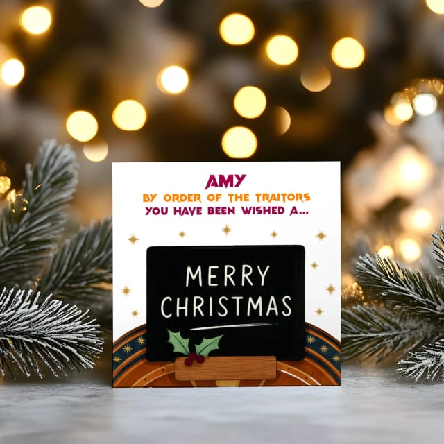 Traitors - Voting board Christmas Greetings Card
