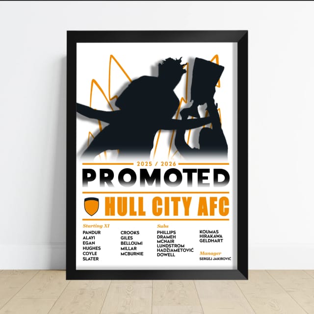 Hull City AFC Promotion Print – Wembley Play-Off Final Football Wall Art