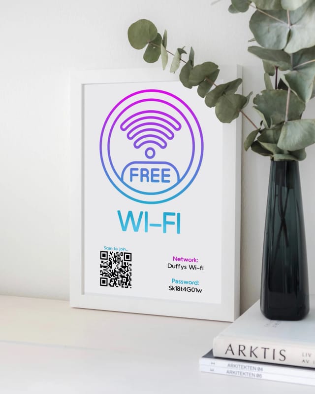 Personalised WiFi Print - Neon