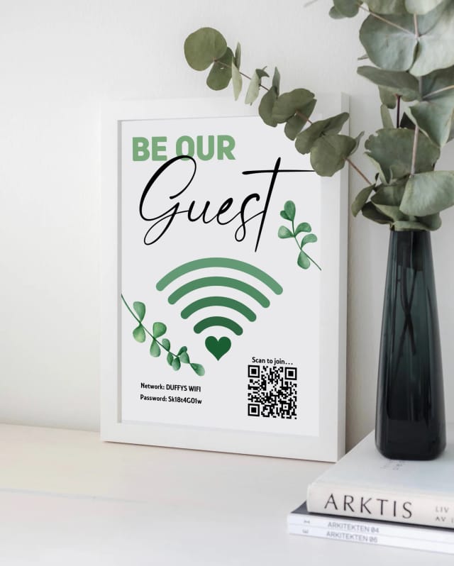 Personalised WiFi Print - Eucalyptus Leaves