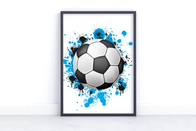 Personalised Football Splatter Art for Young Champions