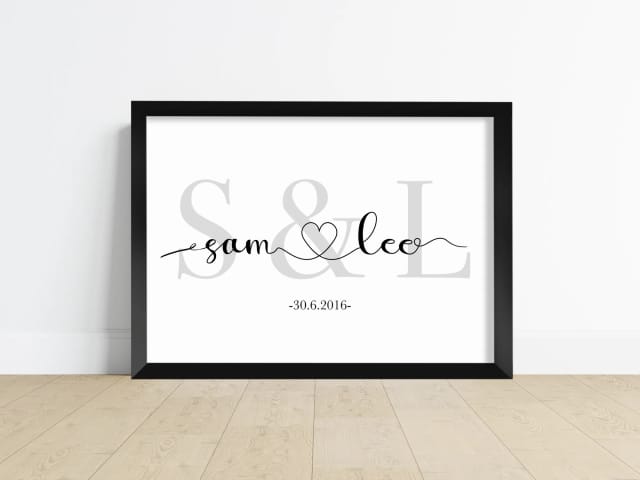 Personalised Name & Initial Print