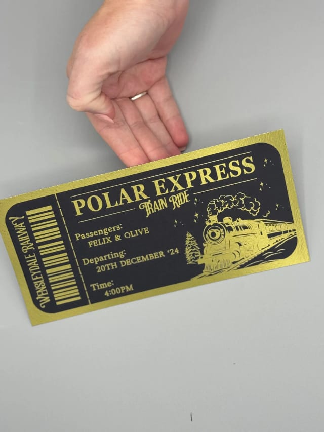 Polar Express Foiled Gift Ticket