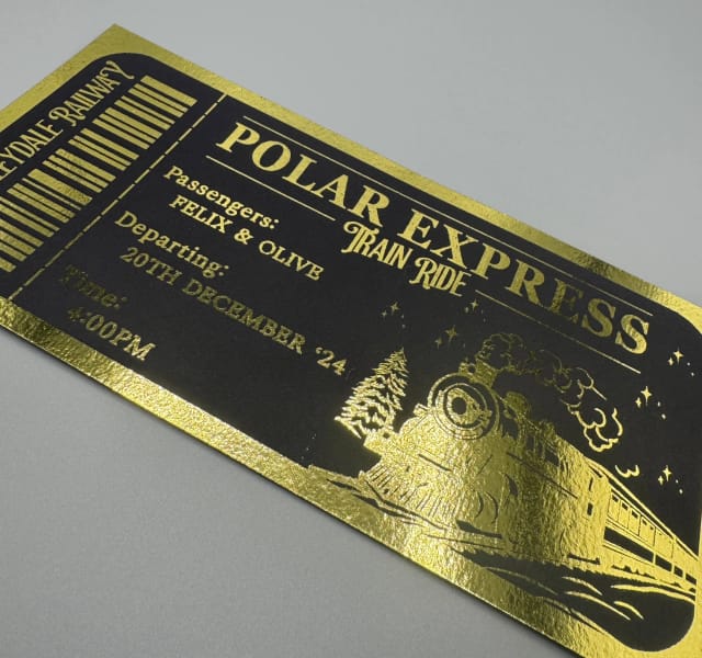 Polar Express Foiled Gift Ticket