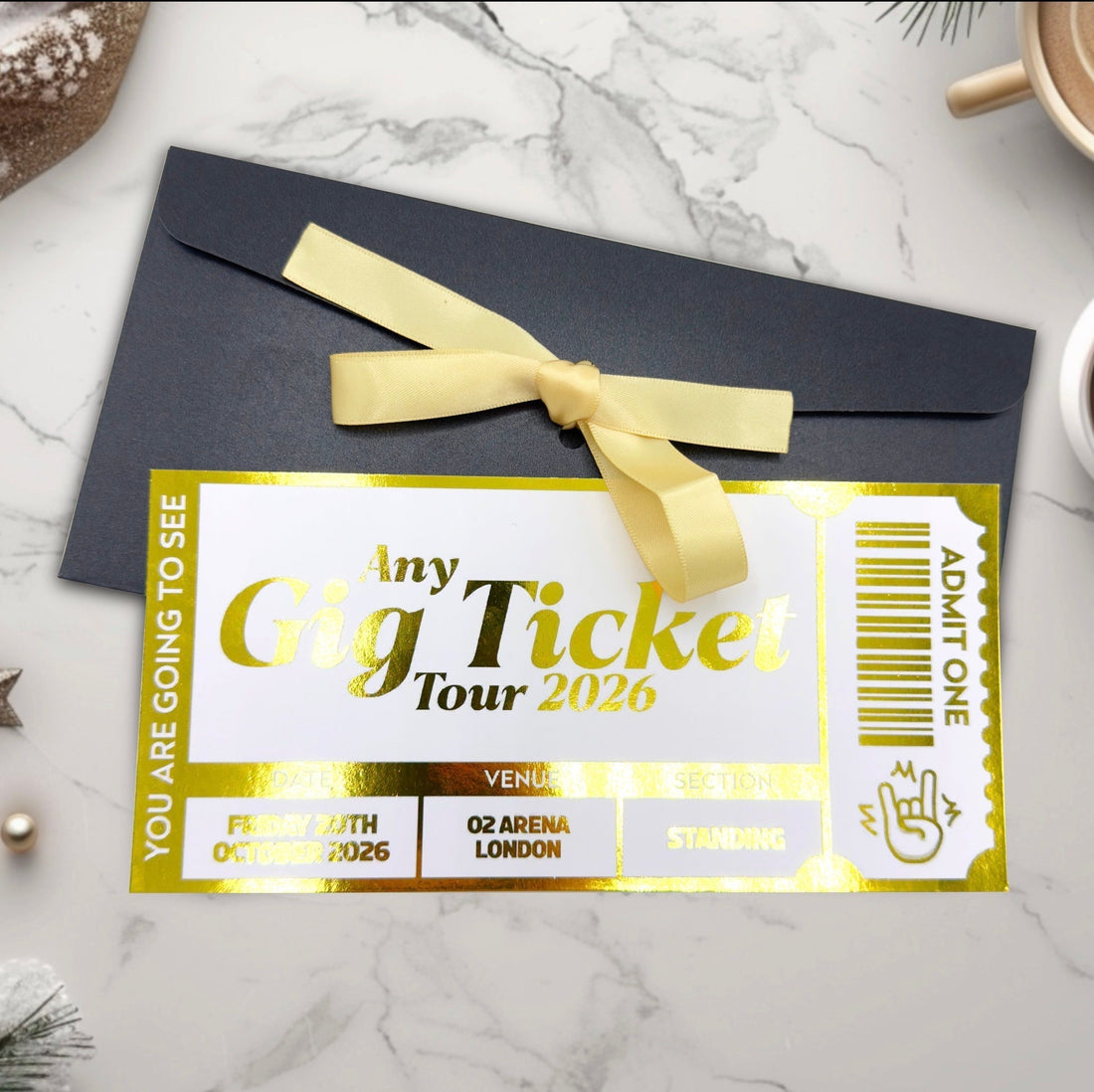 Foiled Gift Concert Ticket