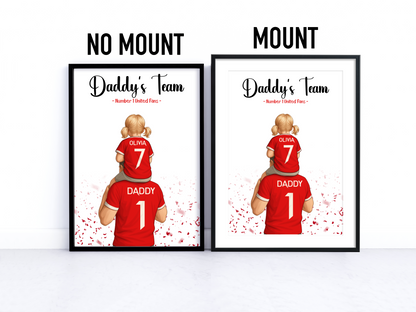 Personalised Sports/Football Gift for Dad - Dad and Child