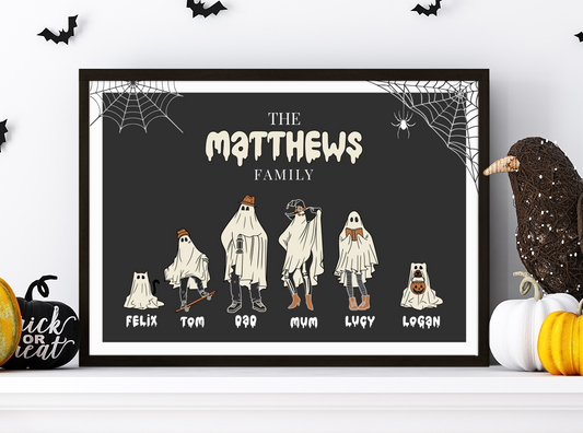 Halloween Ghost Family Print
