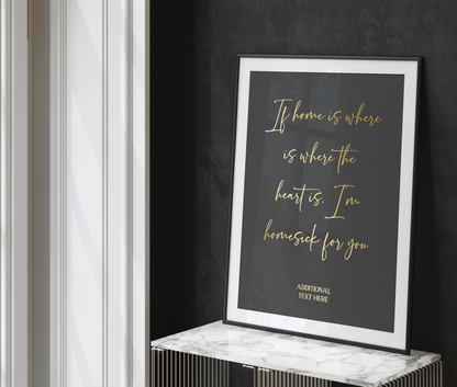 Personalised Foiled Song Lyric Print – Custom Quote Art