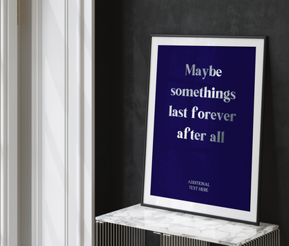 Personalised Foiled Song Lyric Print – Custom Quote Art